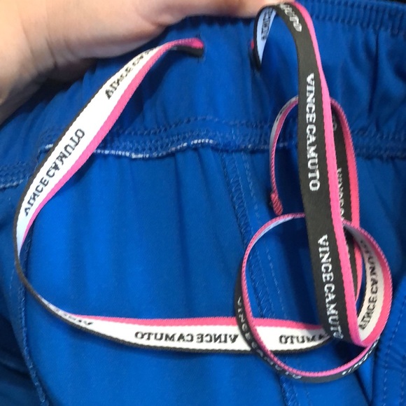 Vince Camuto scrub pants Women's XL scrubs royal blue pull on Raw hem pockets - Picture 12 of 12